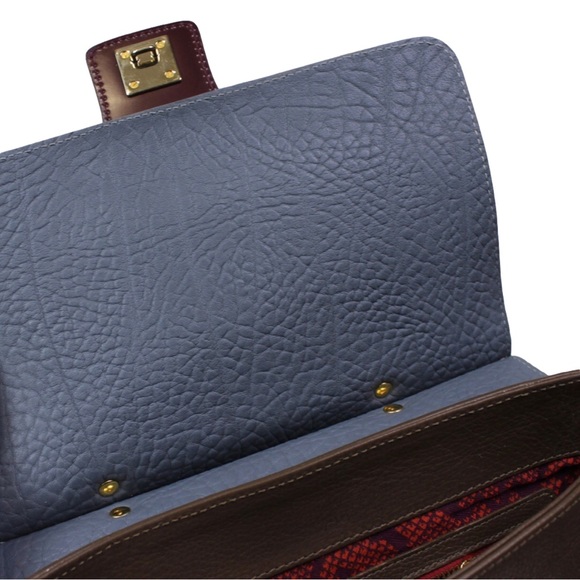 Authentic MCM Top Handle Multi Color Leather Satchel - Picture 12 of 16